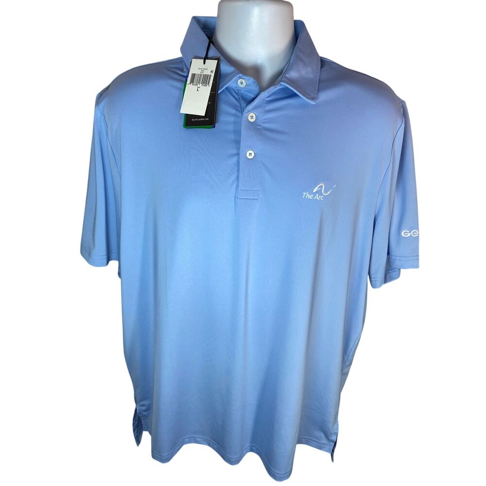 RLX Polo Ralph Lauren Blue Polo Size Large New With Tag 'The Arc Geo'